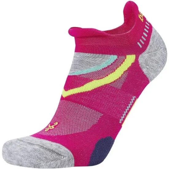 Balega UltraGlide No Show Running Socks - Electric Pink/Midgray image {2}