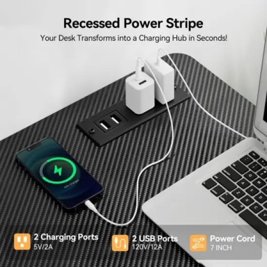 GTRACING Electric Standing Desk, Adjustable Height Dual Motor Lift Desk, Home Office Gaming Desk Black image {3}