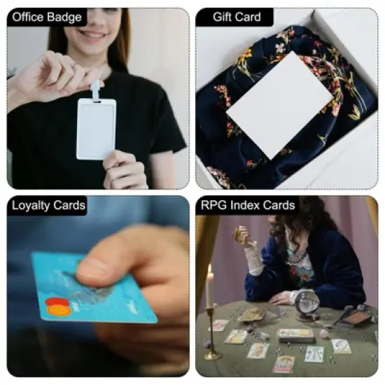 Unique Bargains Blank PVC Smooth Waterproof Bendable Printer Badges ID Card 30 Pcs image {4}