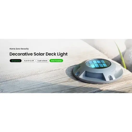 Home Zone Security&reg; 12-Pack Outdoor Solar Deck Light, Black, 20 Lumens image {7}