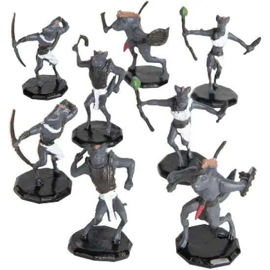 Monster Protectors Painted Fantasy Gnoll Mini Figures for D&D - 1", 8 Pieces image {1}