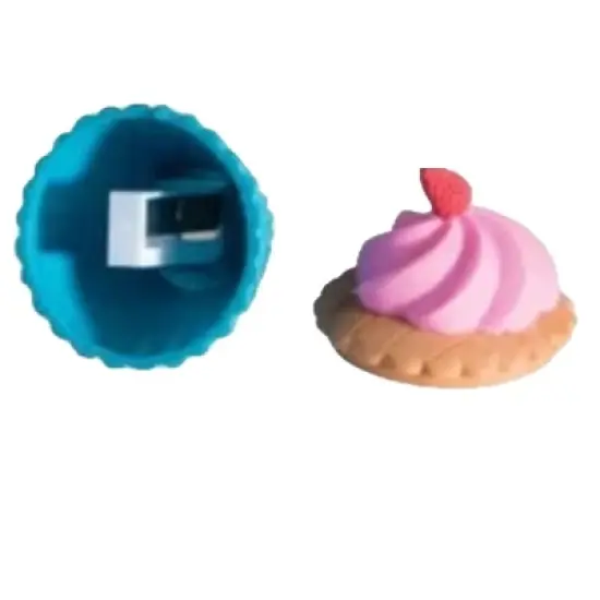 (6x Pcs mix) Cupcake Shoppe Scented Erasers and Sharpeners Novelty Toys, Favors and Games image {1}