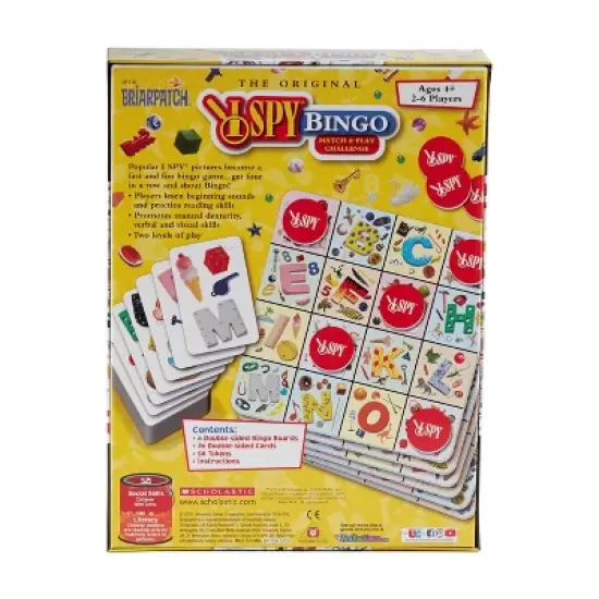 Briarpatch I Spy Bingo Match & Play Challenge: Educational Game, Shapes and Patterns, 2-6 Players, 10-20 Minutes image {1}