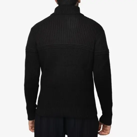 X RAY Men's Ribbed Pattern Turtleneck Sweater image {1}