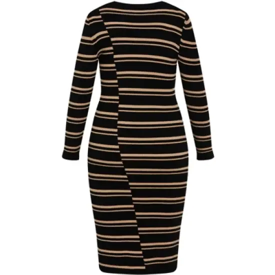 Women's Plus Size Marly Star Sweater Dress - Black Biscuit | AVENUE image {4}