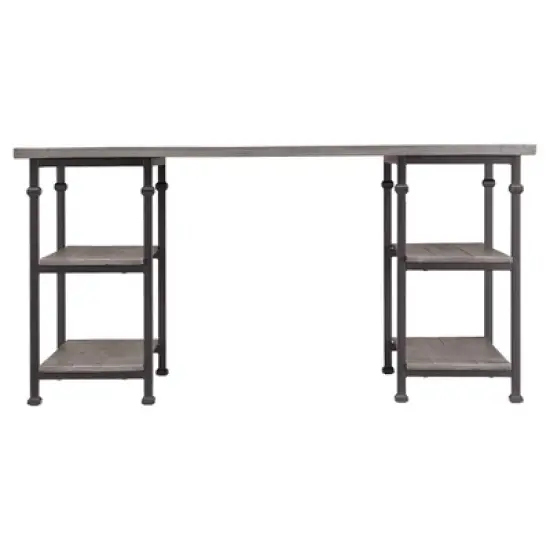 Ronay Wood Writing Desk with Storage - Inspire Q image {6}