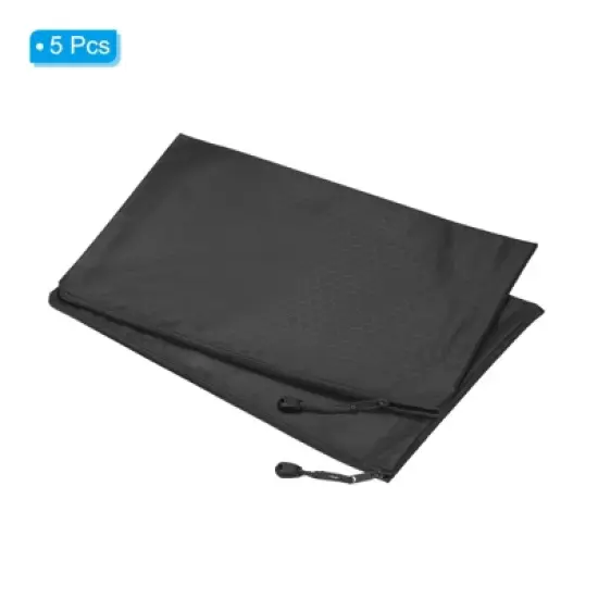 Unique Bargains Office Waterproof Oxford Cloth Zipper File Bags 5 Pcs image {2}