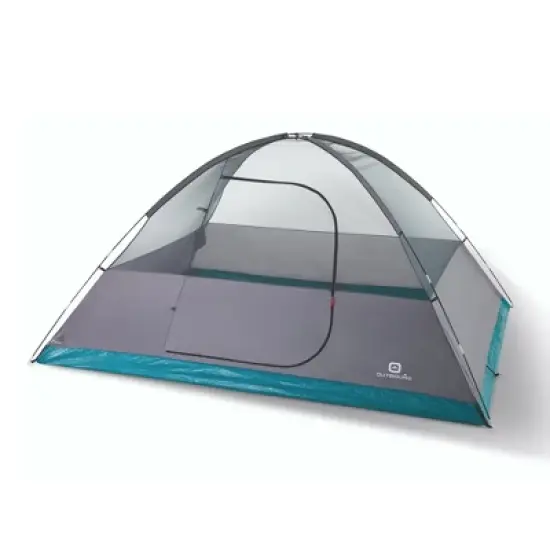 Outbound 8 Person 3 Season Lightweight Dome Camping Tent, Room Divider, Heavy Duty 600mm Coated Blackout Rainfly and Zip Up Carrying Bag, White/Gray image {1}