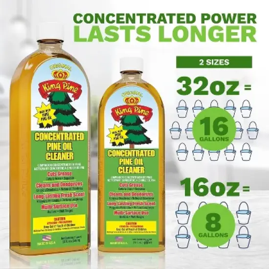 King Pine Concentrated Pine Oil Multi-Surface Cleaner Industrial Strength, Gold image {1}