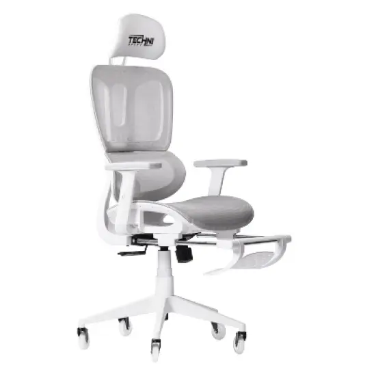 APRILSOUL White Mesh Gaming Chair image {3}