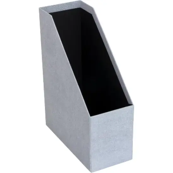 Bigso Estelle Magazine File Holder with Leather Handle &ndash; Desk Organizer for Papers and Catalogs, 12.6" x 4.5" x 9.8" image {7}