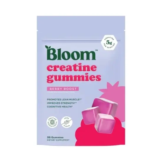 BLOOM NUTRITION Creatine Monohydrate Gummies - Berry Boost - 12ct image {8}