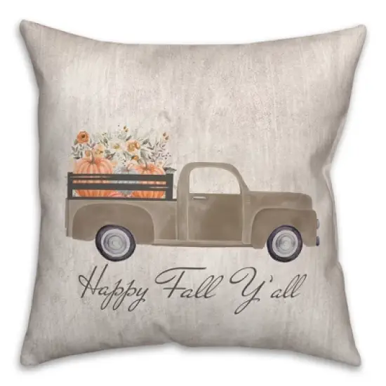 Creative Products Harvest Truck 18 x 18 Indoor / Outdoor Pillow image {1}