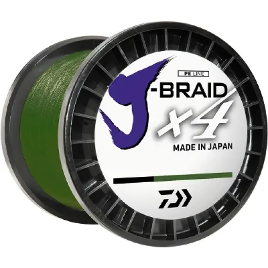 Daiwa 150 Yard J-Braid X4 Braided Fishing Line - Dark Green image {1}