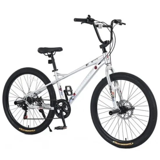 Freestyle Kids Bike Double Disc Brakes 26 Inch Children's Bicycle for Boys Girls Age 12+ Years image {7}
