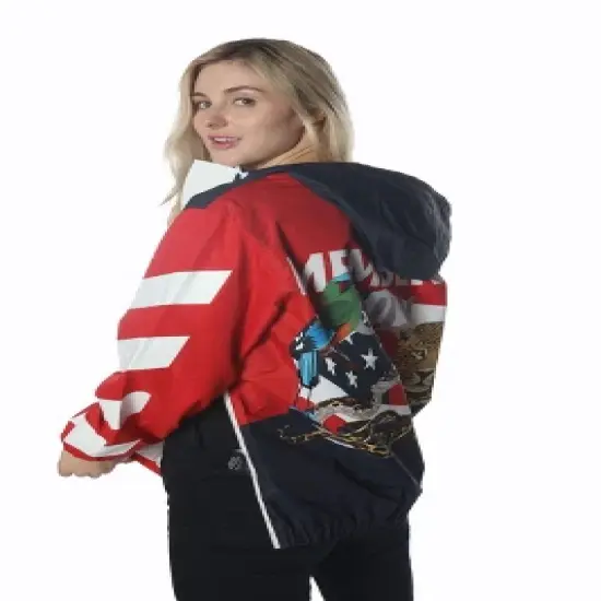 Members Only - Women's Jungle Print Popover Oversized Jacket image {2}