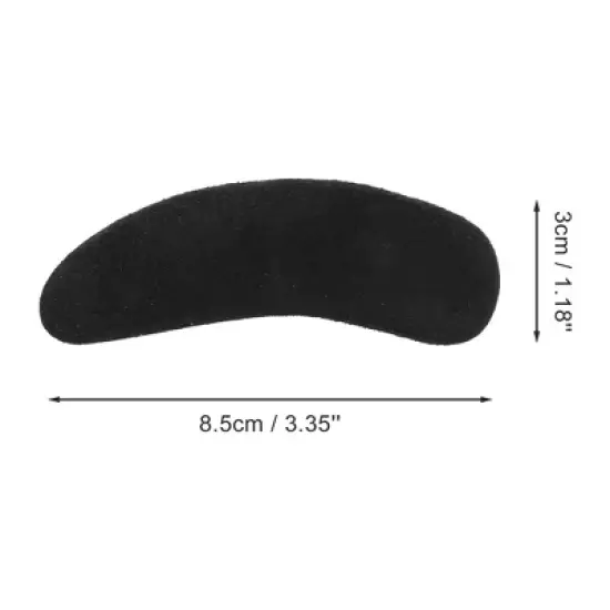 Unique Bargains Non-slip Heel Pads One Size Black 2 Pair image {3}