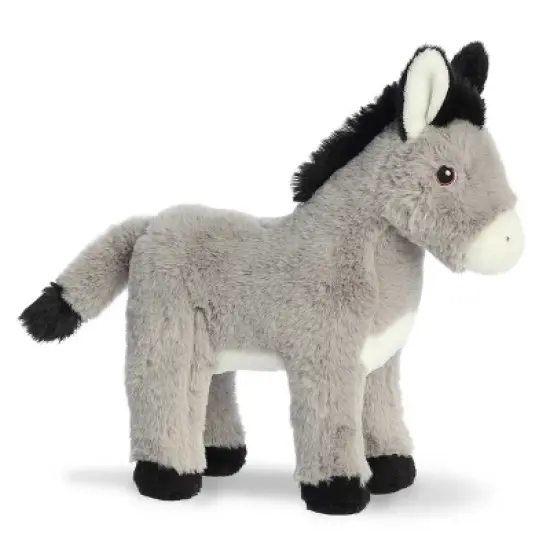 Aurora Small Donkey Eco Nation Eco-Friendly Stuffed Animal Gray 8.5" image {2}