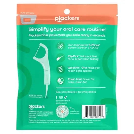 Plackers Micromint Dental Floss Picks - 150ct image {1}