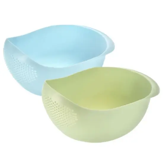 Unique Bargains Rice Strainer Washing Bowl Filter Strainer Basket Colanders for Cleaning Vegetable image {5}