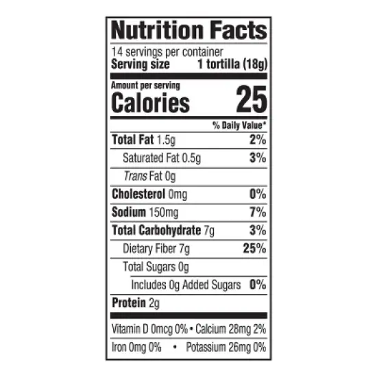 Mission Street Taco Size Zero Net Carbs Sundried Tomato Basil Flour Tortillas - 14ct/8.89oz image {4}