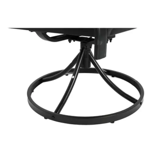 7-Piece Outdoor Patio Steel Dining Set with 59" Rectangular Table, 2 Swivel Rocker & 4 Armchairs, and Rattan Backrest image {6}