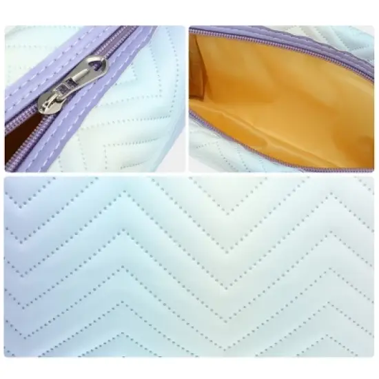 Unique Bargains Travel Makeup Bag Portable Toiletry Bag Small Cosmetic Organizer Gradient image {2}