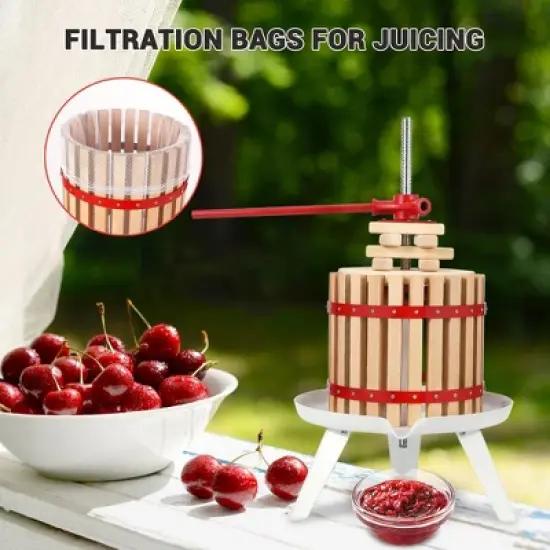 3.2 Gal Manual Fruit Wine Press With A Filter Bag, Manual Juice Maker, Hand Juicer Squeezer image {4}