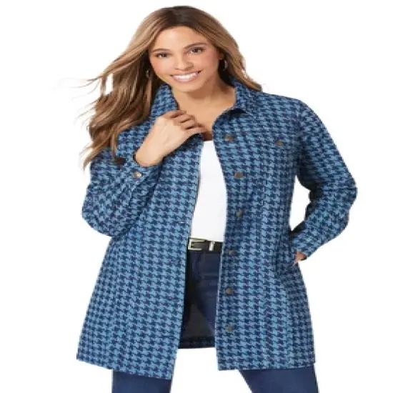 Jessica London Women&rsquo;s Plus Size Long Denim Jacket image {8}