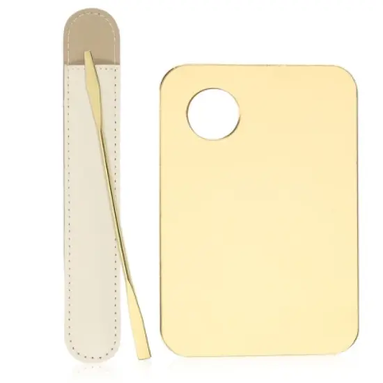 Unique Bargains Acrylic Cosmetic Foundation Blending Tool Cosmetic Makeup Palette 1 Set image {6}