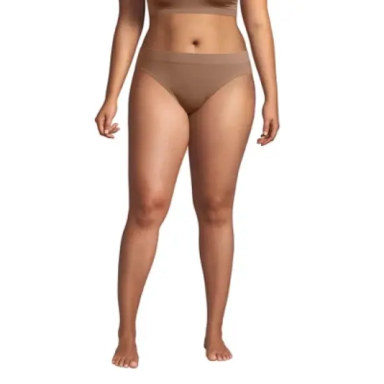 Lands' End Women's Seamless Mid Rise High Cut Brief Underwear - 3 Pack image {4}