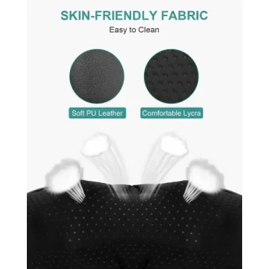 Nekteck Cordless Neck & Back Massager - Shiatsu, Heat, Deep Tissue - Portable Pillow - Gray image {7}