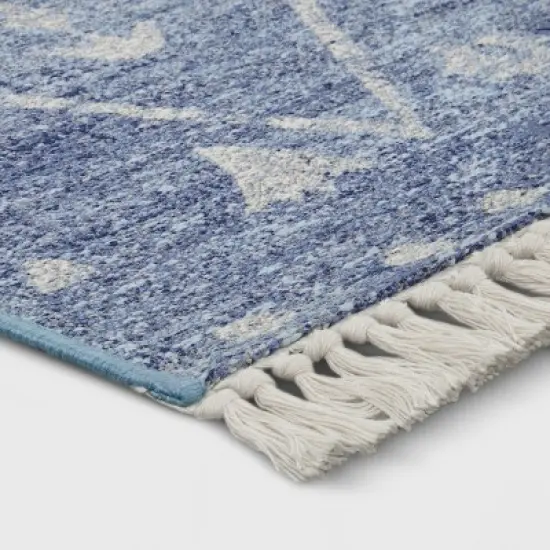7'x10' Tapestry Rectangular Woven Outdoor Area Rug Blue - Opalhouse&trade; image {2}