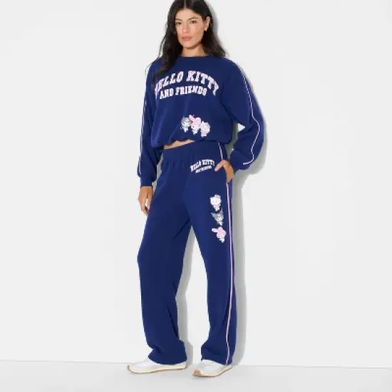 Women's Hello Kitty & Friends Graphic Pants - Navy Blue image {3}