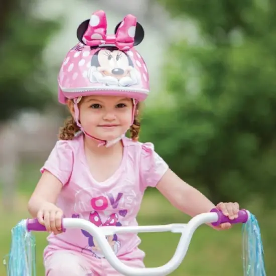 Minnie Mouse 3D Bow and Ears Cycling Toddler Girls' Bike Helmet - Pink image {4}