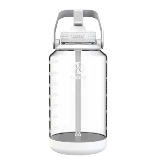 Takeya 64oz Tritan Motivational Water Bottle with Straw Lid image {12}