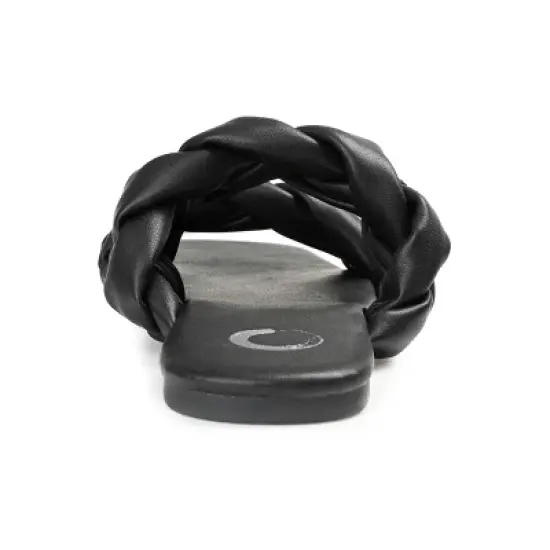 Journee Collection Womens Arietta Slide Low Block Heel Sandals image {2}