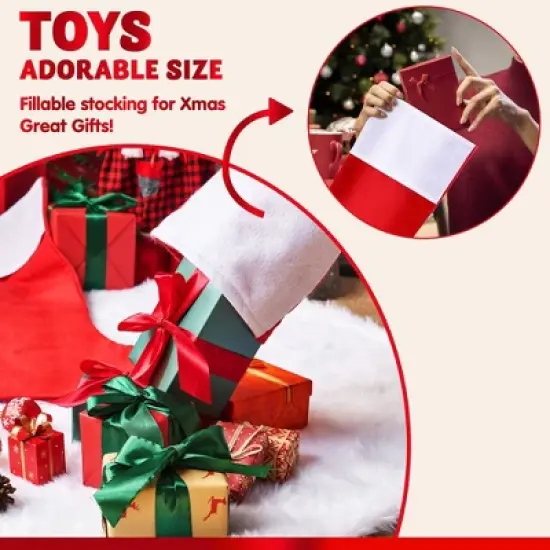 Joyfy 2 Packs 38" Christmas Stockings, Extra-Large Stockings Party Decoration for Christmas Tree Decor Holiday Decoration Present Holders Treat Bags image {6}