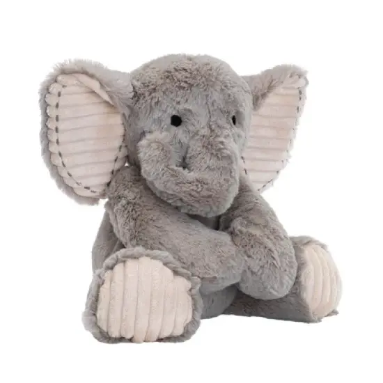 Lambs & Ivy Jungle Safari Gray Plush Elephant Stuffed Animal Toy Plushie - Jett image {1}