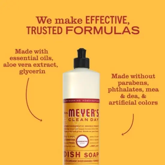 Mrs. Meyer's Clean Day Dish Soap - Clementine - 16 fl oz image {2}