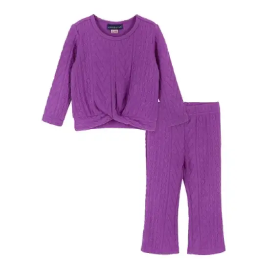 Andy & Evan  Infant  Girls Knit Flare Legging Set image {4}