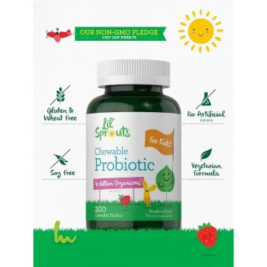 Carlyle Probiotics for Kids 6 Billion CFUs | 200 Chewable Tablets image {3}