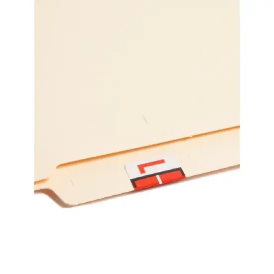 Smead A-Z Color-Coded Bar-Style End Tab Labels Letter L Dark Orange 500/Roll 67082 image {2}