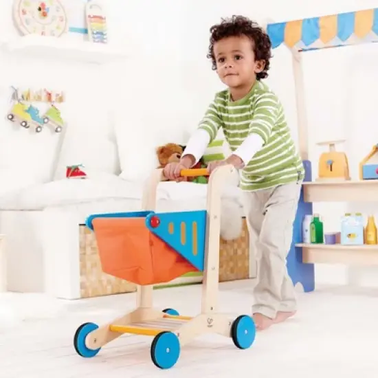 HAPE Kid's Wooden Shopping Cart image {4}