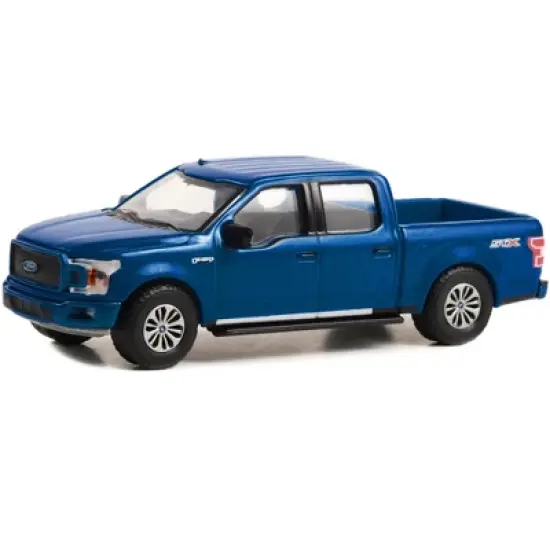 2020 Ford F-150 XL STX Package Pickup Truck Velocity Blue "Showroom Floor" Series 2 1/64 Diecast Model Car by Greenlight image {1}