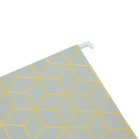 Paper Junkie 12 Pack Decorative Hanging File Folders with 1/5 Tab, Gold Foil Geometric Design, 3 Colors, 11.75 x 9 In image {3}