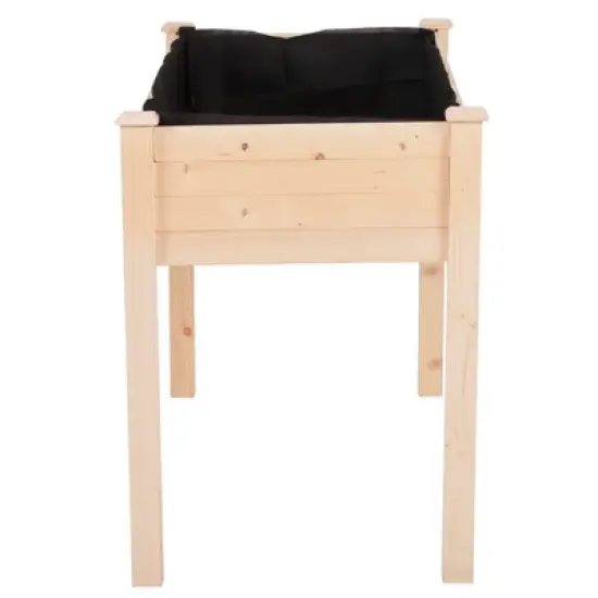 Outsunny Raised Garden Bed, Elevated Wooden Planter Box DIY Paint with Holes for Vegetables, Herb and Flowers Backyard, Patio, Balcony Use image {4}