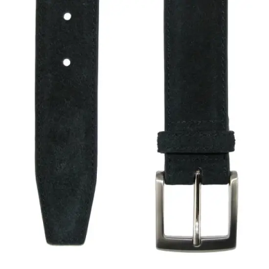 CrookhornDavis Men's Siena Suede Calfskin Dress Belt with Solid Brass Buckle image {1}