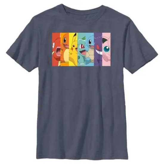 Boy's Pokemon Character Box-up Rainbow T-Shirt image {6}