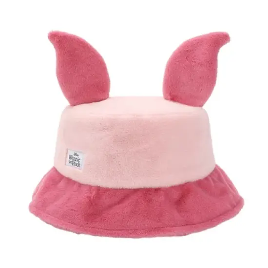 Winnie The Pooh Piglet Pink Short Faux Fur Bucket Hat image {5}
